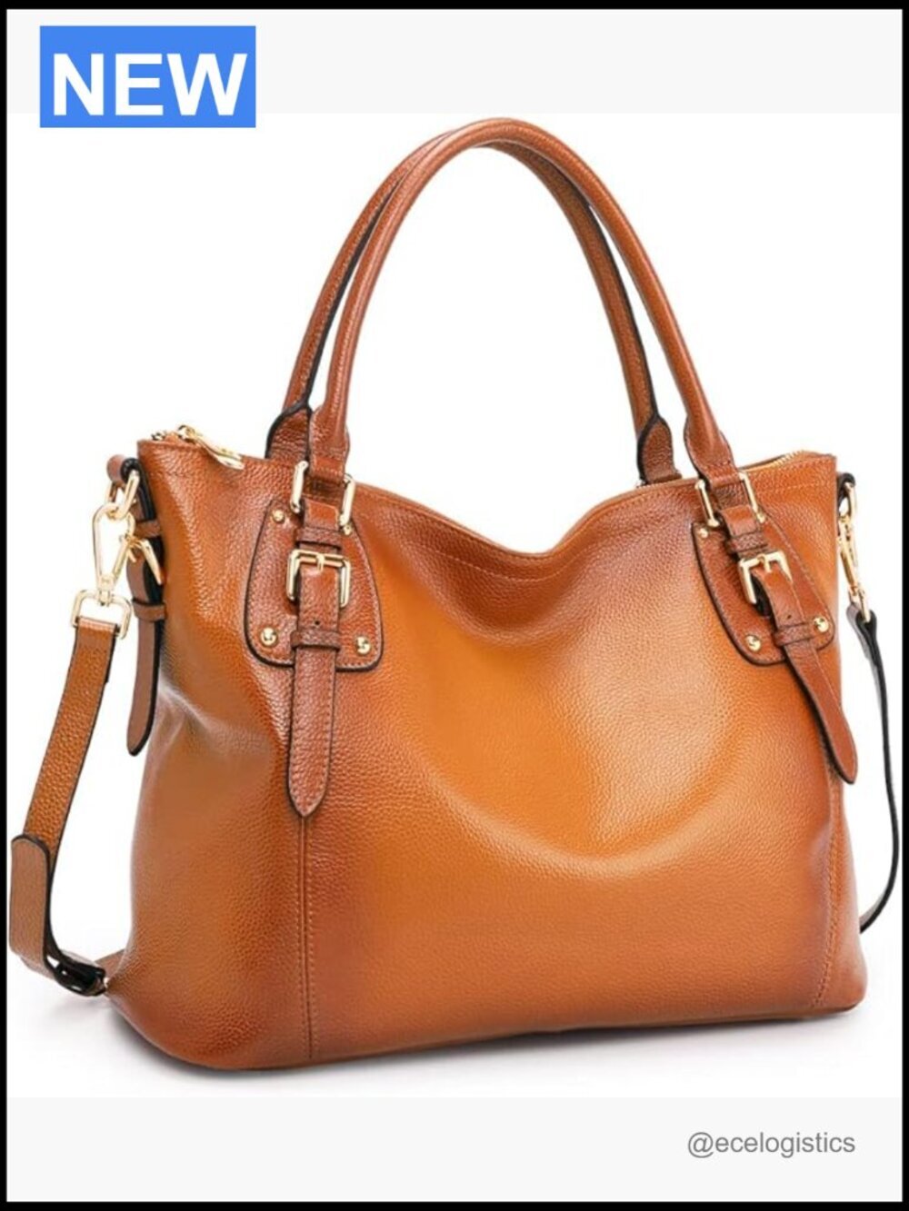 Genuine Leather Tote Satchel Crossbody Bag Large Capacity Handbag